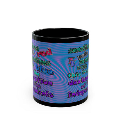 declaration of the independents - Black Mug (light blue-purple wave)