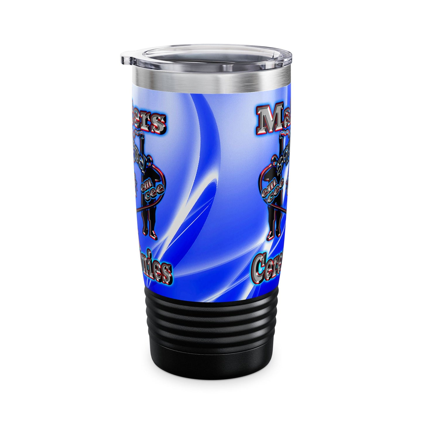 em cee squared - Ringneck Tumbler, 20oz (blue-white wave)