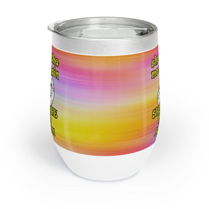 shoot the moon again - Chill Wine Tumbler (color blur)