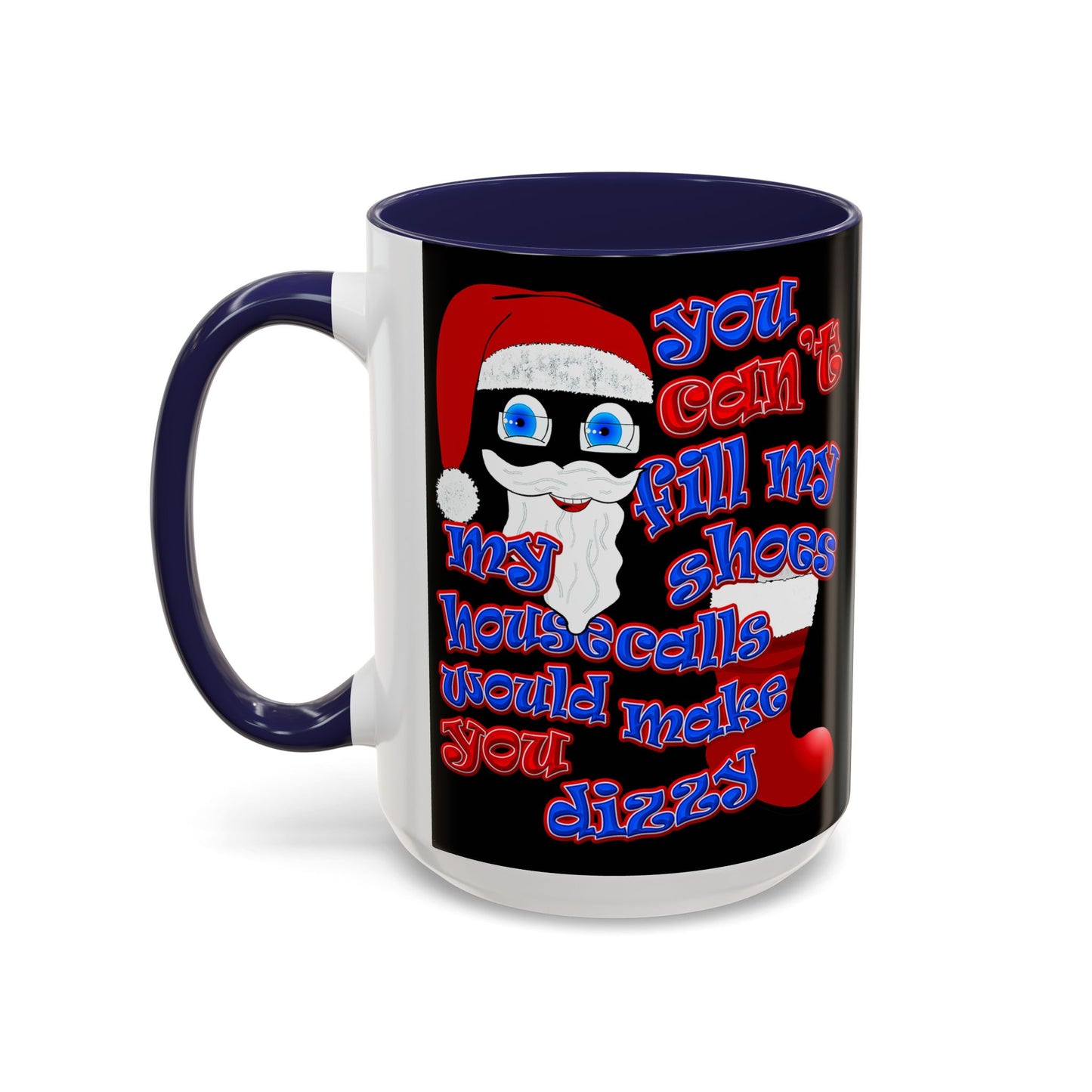 santa's shoes - Accent Mug (black)