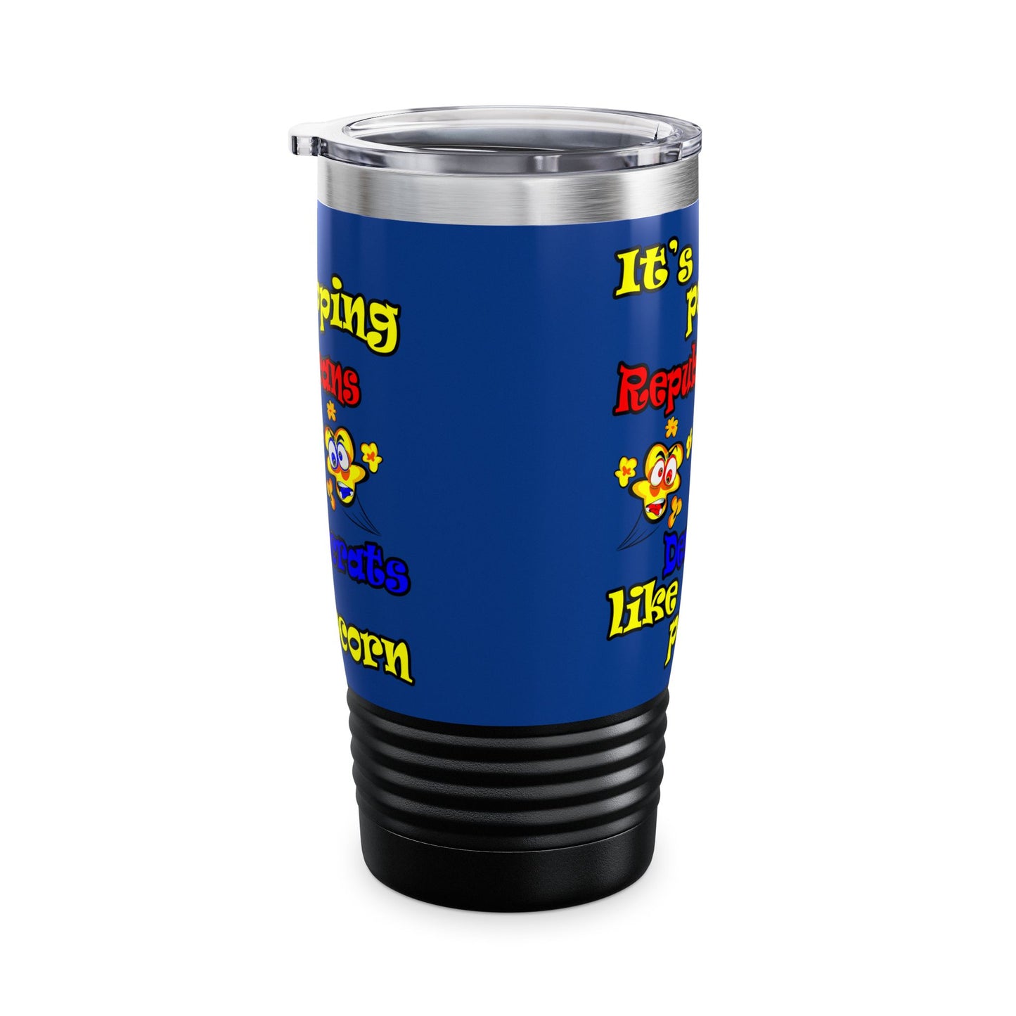 popping like popcorn - Ringneck Tumbler, 20oz (dark blue)