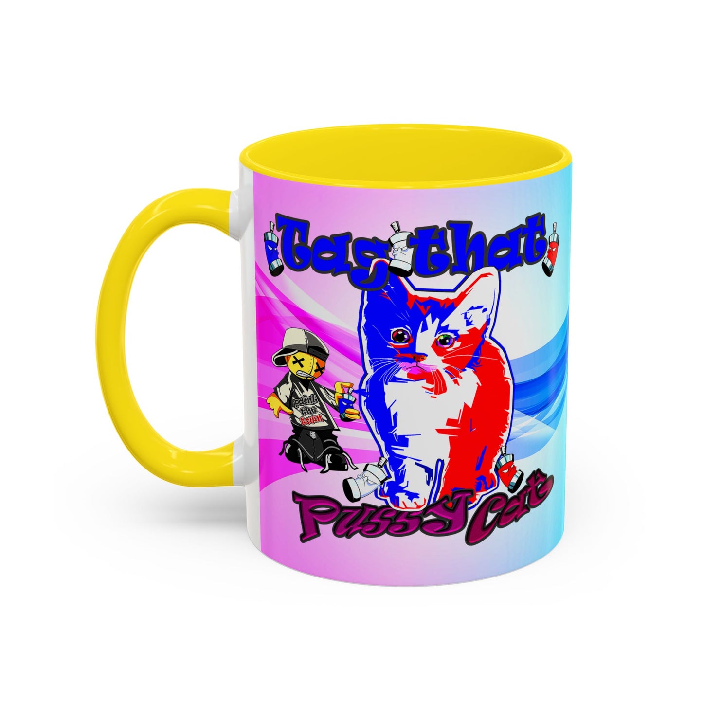 tag that - Accent Mug (light blue-pink wave)