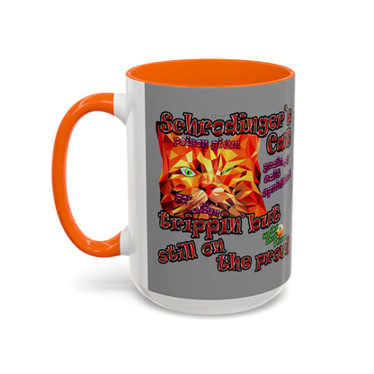 schrodinger's cat - Accent Mug (grey)