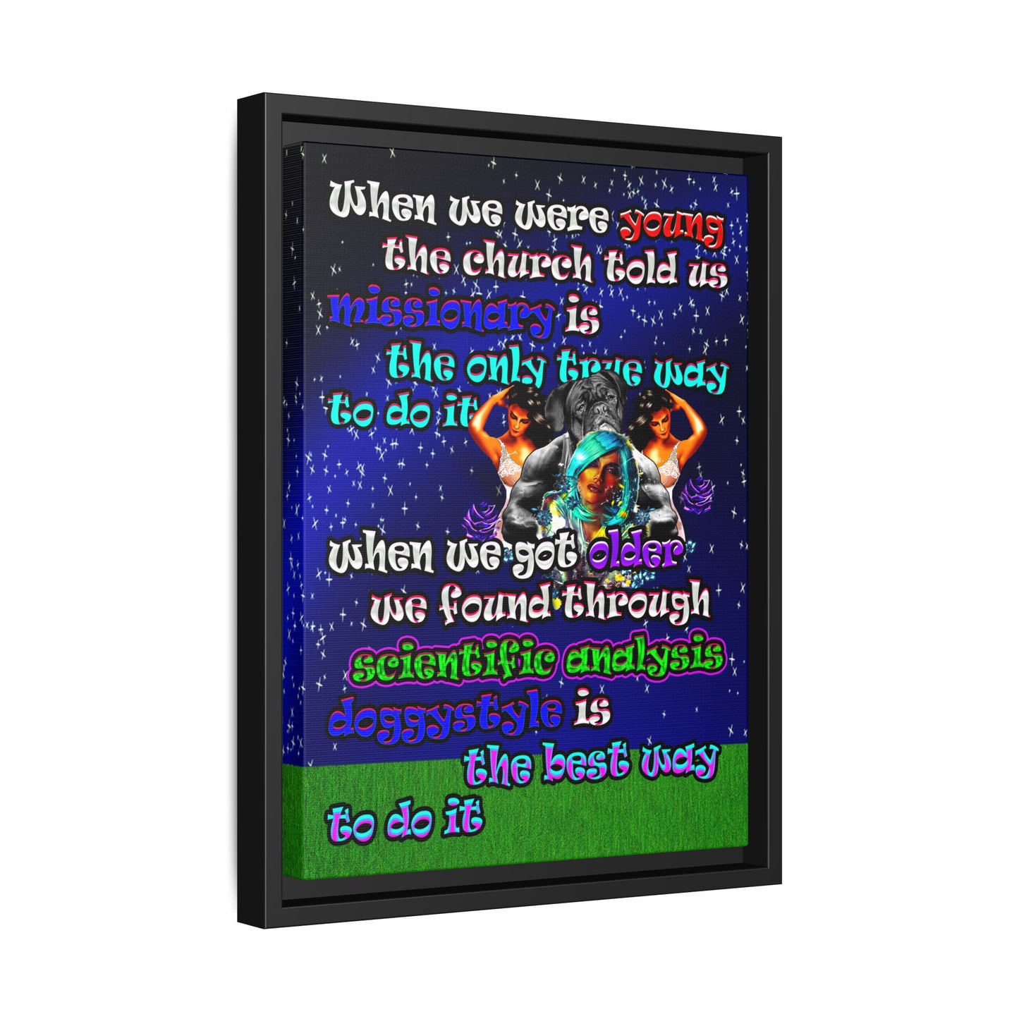 doggystyle - framed canvas art ('snoops' background)