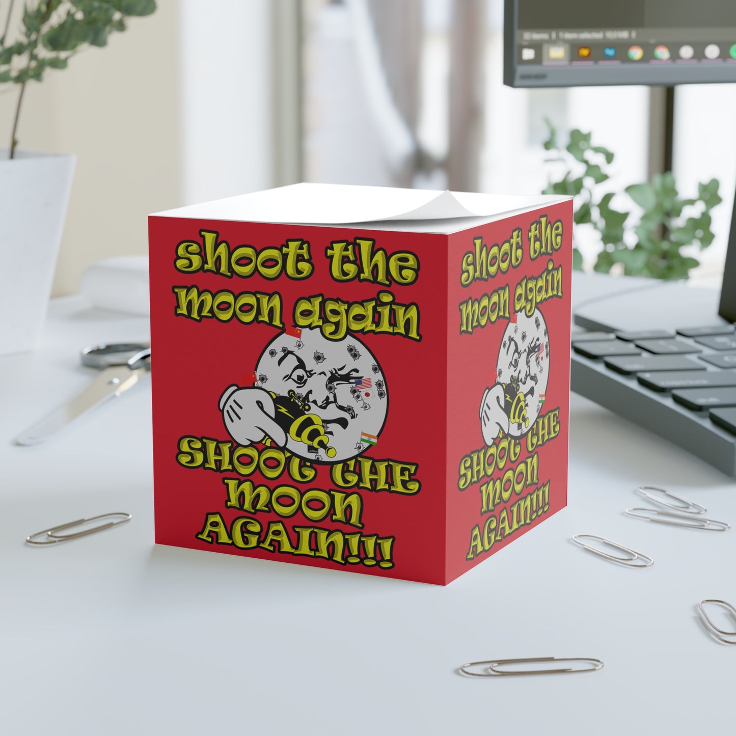 shoot the moon again - note cube (dark red)