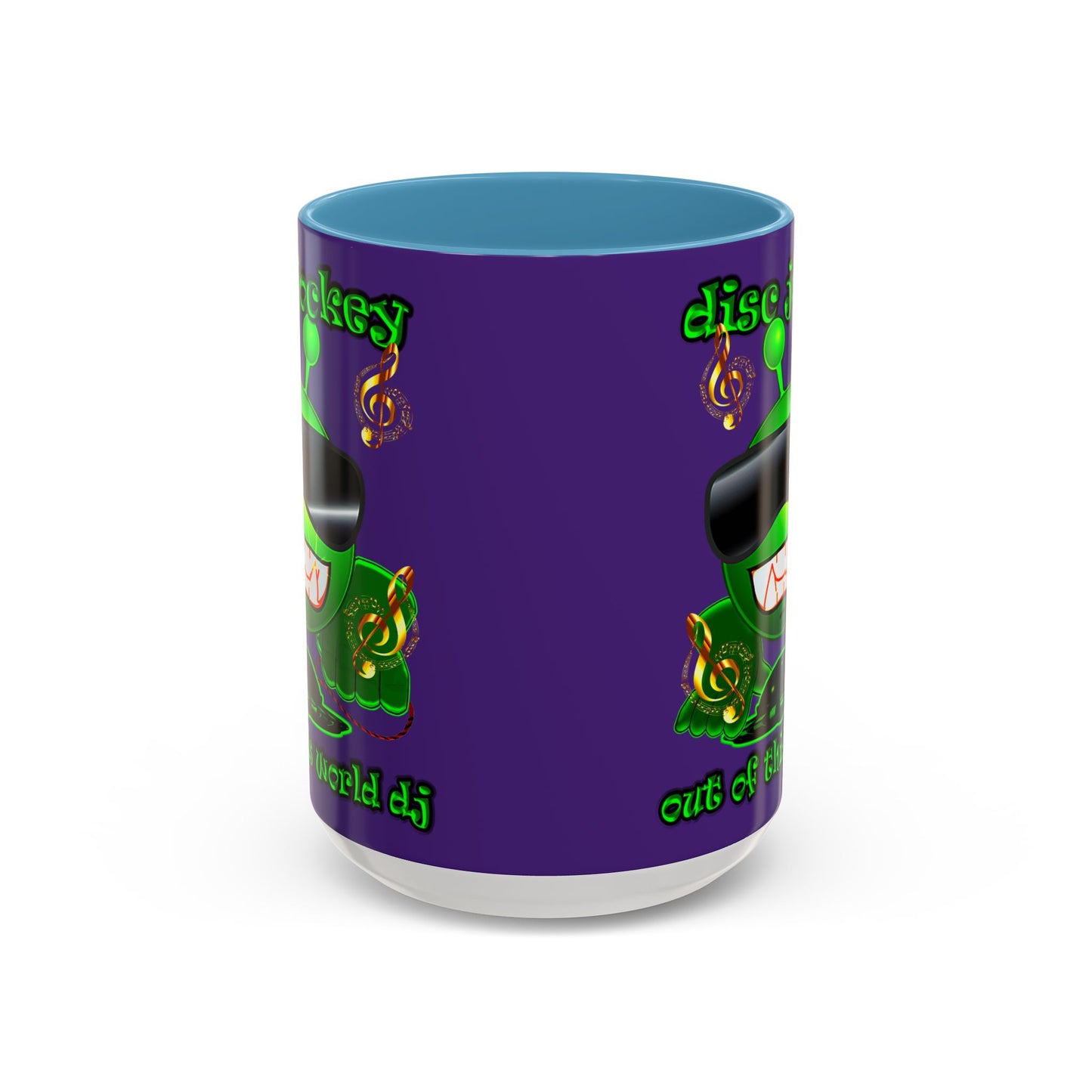 disc jockey - Accent Mug (purple)