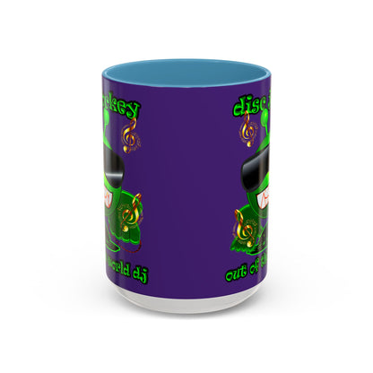 disc jockey - Accent Mug (purple)