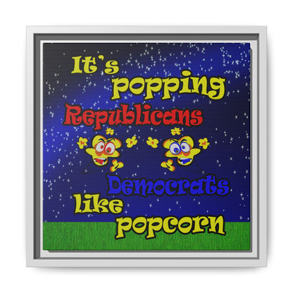 popping like popcorn - framed canvas art ('snoops' background)