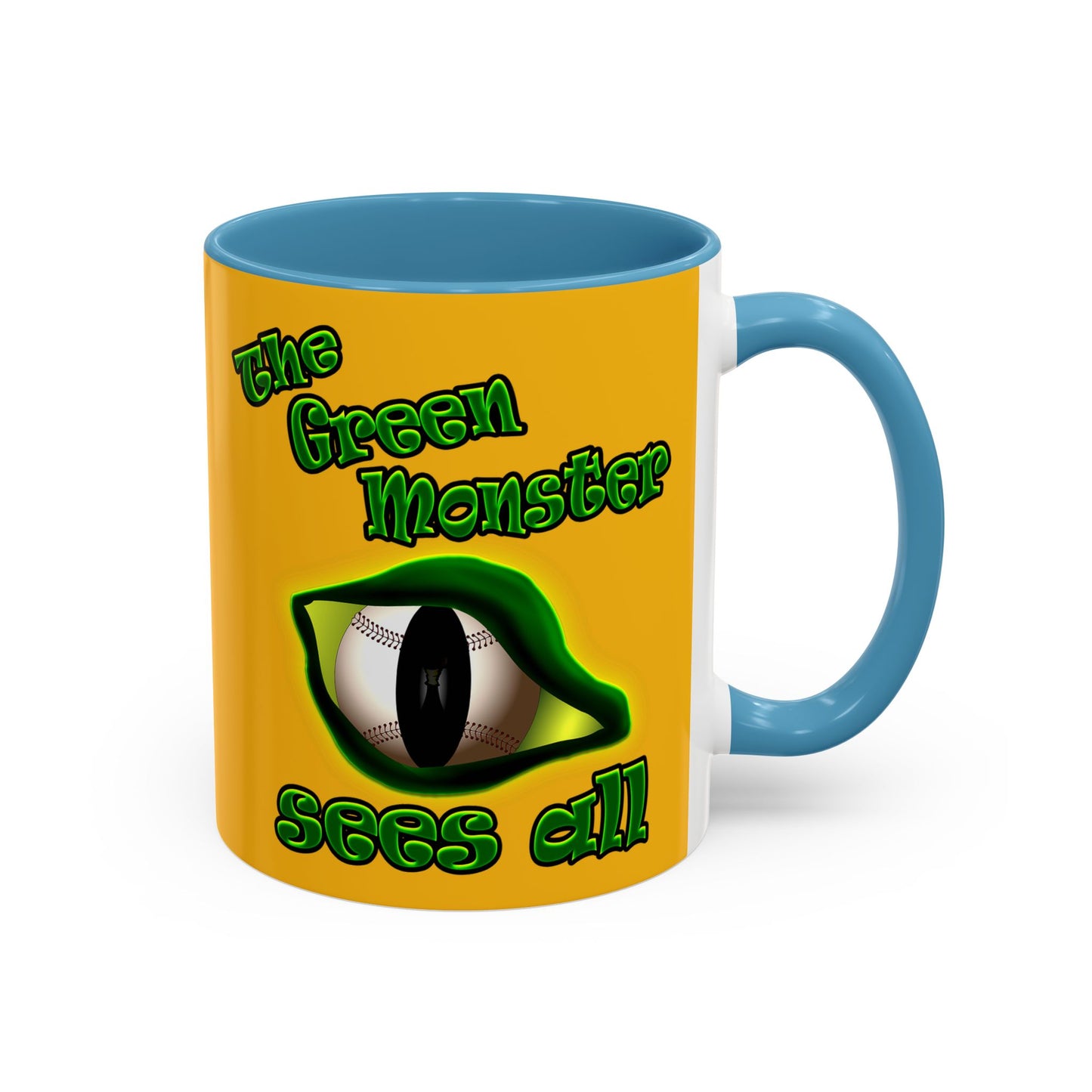 green monster - Accent Mug (yellow)
