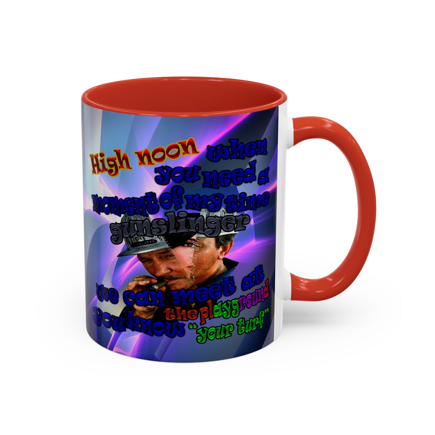 high noon - Accent Mug (grey-pink wave)