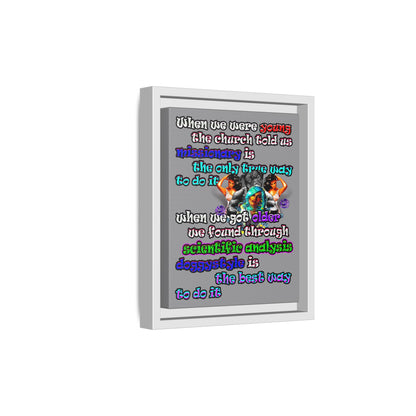 doggystyle - framed canvas art (grey)