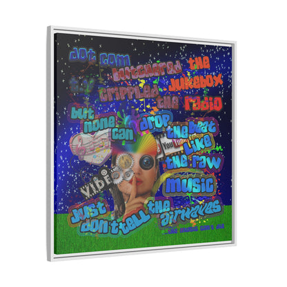 drop the beat - framed canvas art ('snoops' background)