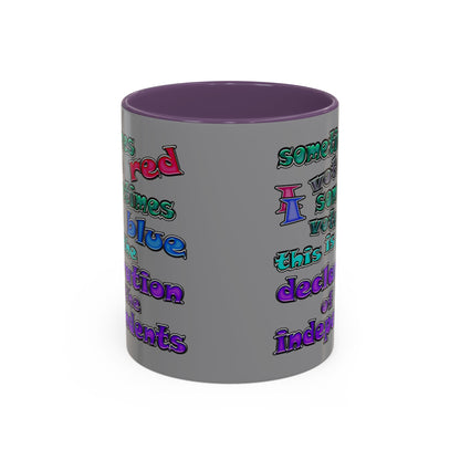 declaration of the independents - Accent Mug (grey)