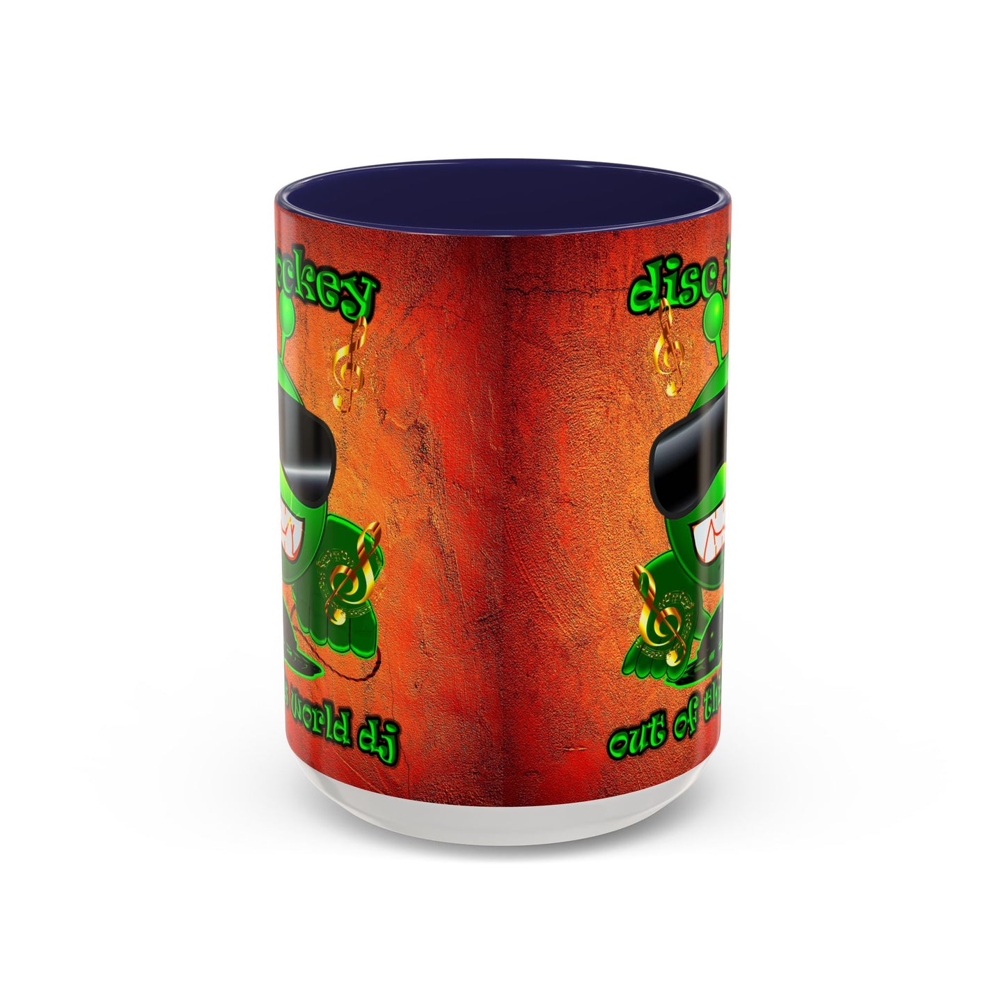 disc jockey - Accent Mug (burnt orange)