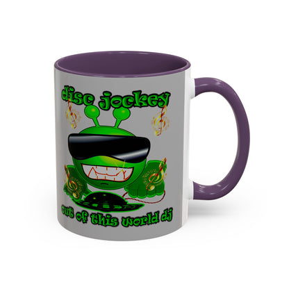 disc jockey - Accent Mug (light grey)