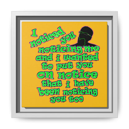 noticed you noticing - framed canvas art (yellow)