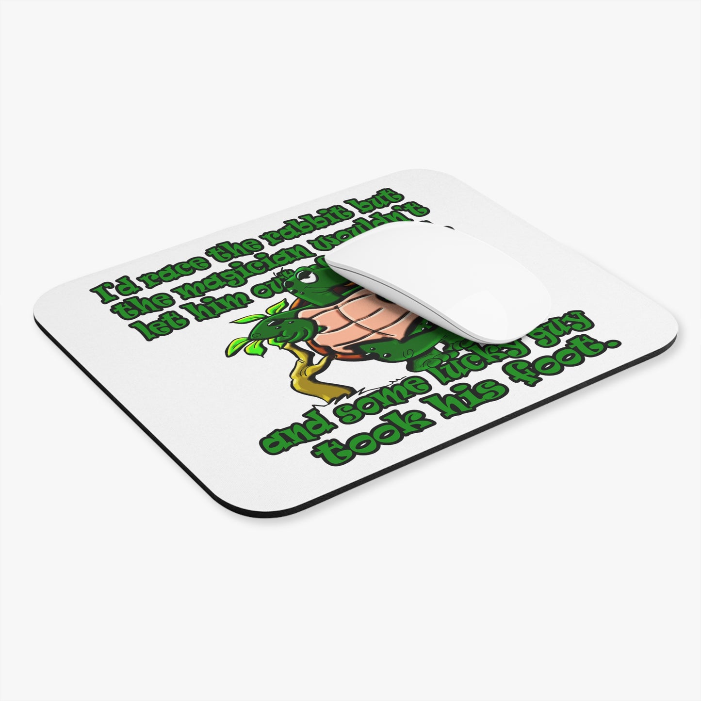 turtle race - Mouse Pad (Rectangle) (white)