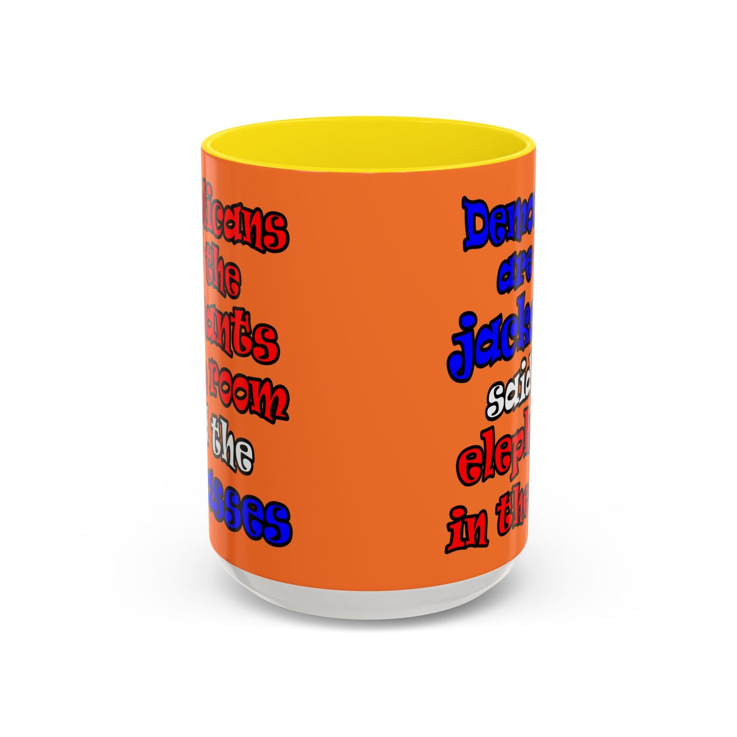 donkeys and elephants - Accent Mug (crusta)