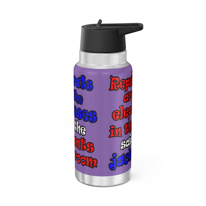 donkeys and elephants - Gator Tumbler, 32oz (light purple)