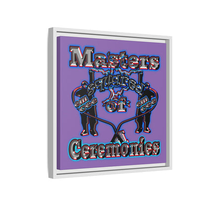 em cee squared - framed canvas art (light purple)