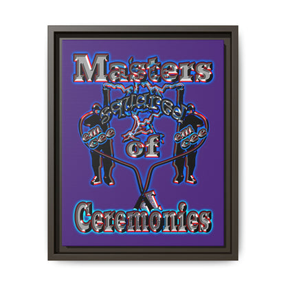 em cee squared - framed canvas art (purple)