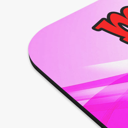 my luck - Mouse Pad (Rectangle) (light blue-pink wave)