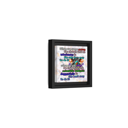 doggystyle - framed canvas art (white marble)