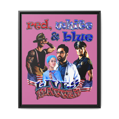 rw&b lives matter - framed canvas art (light pink)