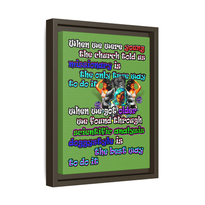doggystyle - framed canvas art (green)