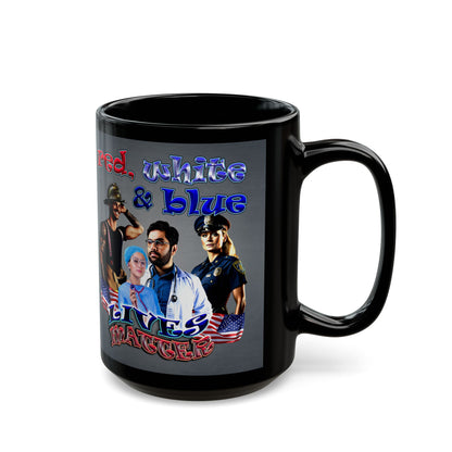 rw&b lives matter - Black Mug (grey-light grey)