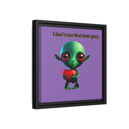 I don't care that your grey - framed canvas art (light purple)