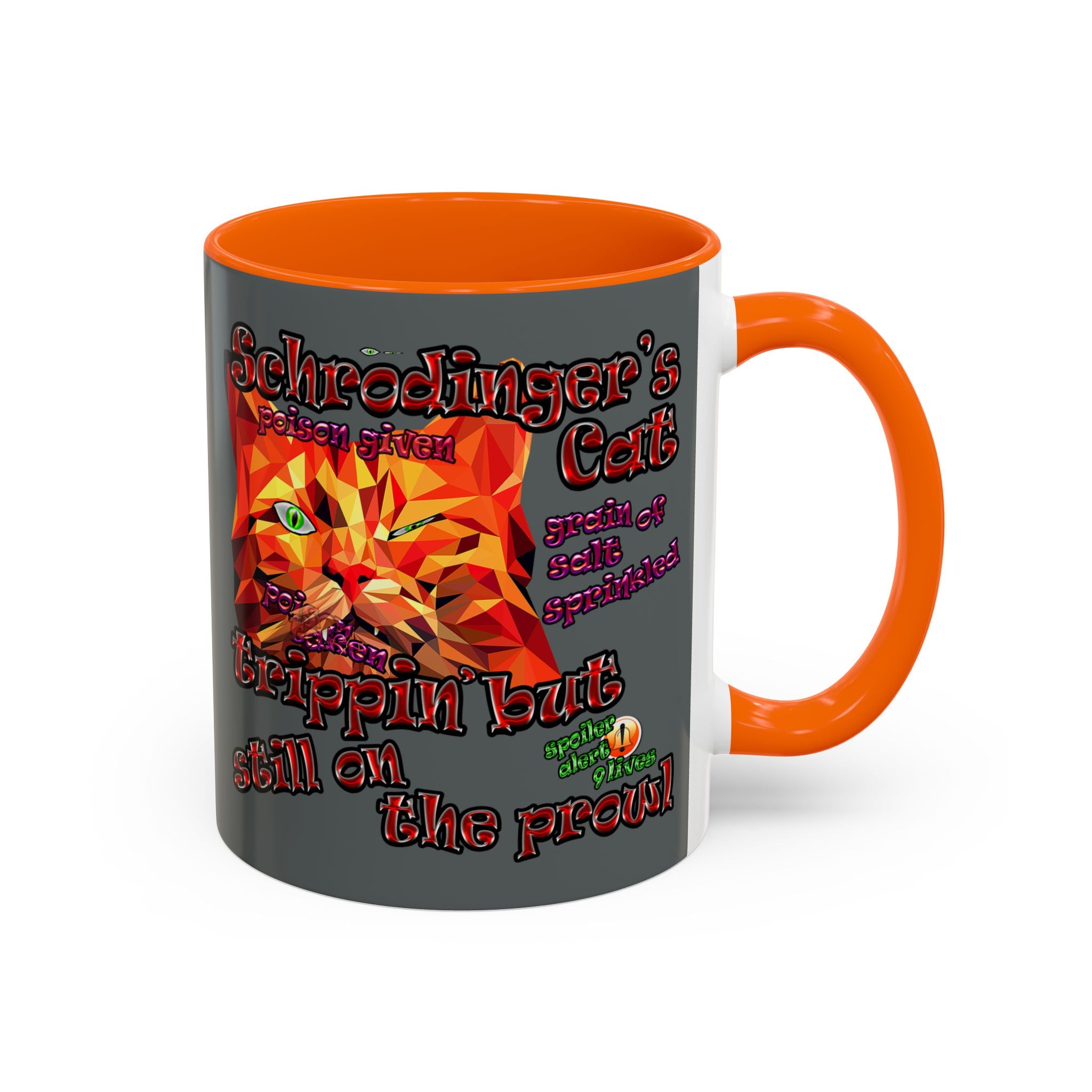 schrodinger's cat - Accent Mug (dark grey)