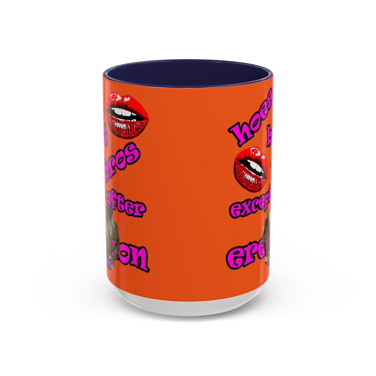 hoes b4 bros - Accent Mug (orange)