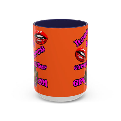hoes b4 bros - Accent Mug (orange)