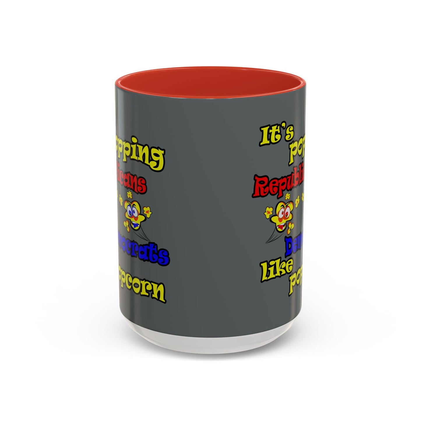 popping like popcorn - Accent Mug (dark grey)