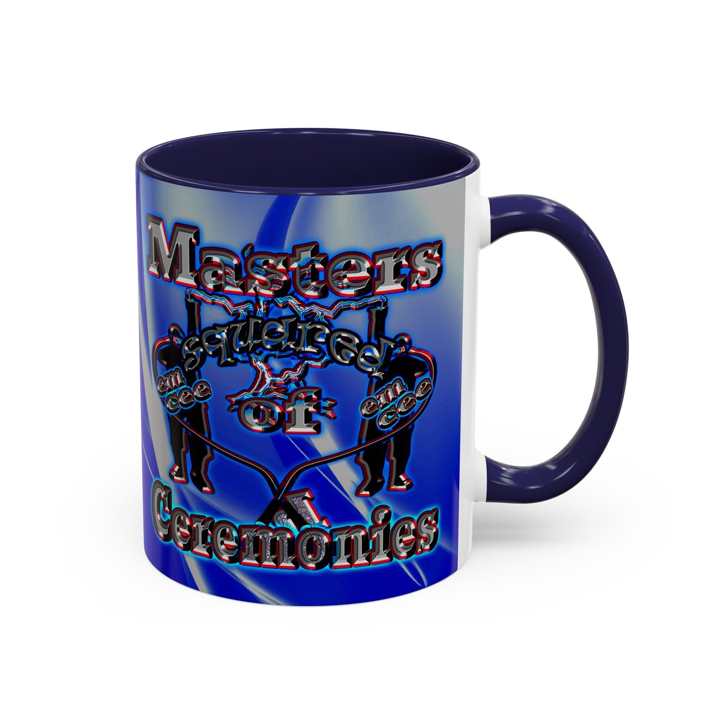 em cee squared - Accent Mug (blue-white wave)