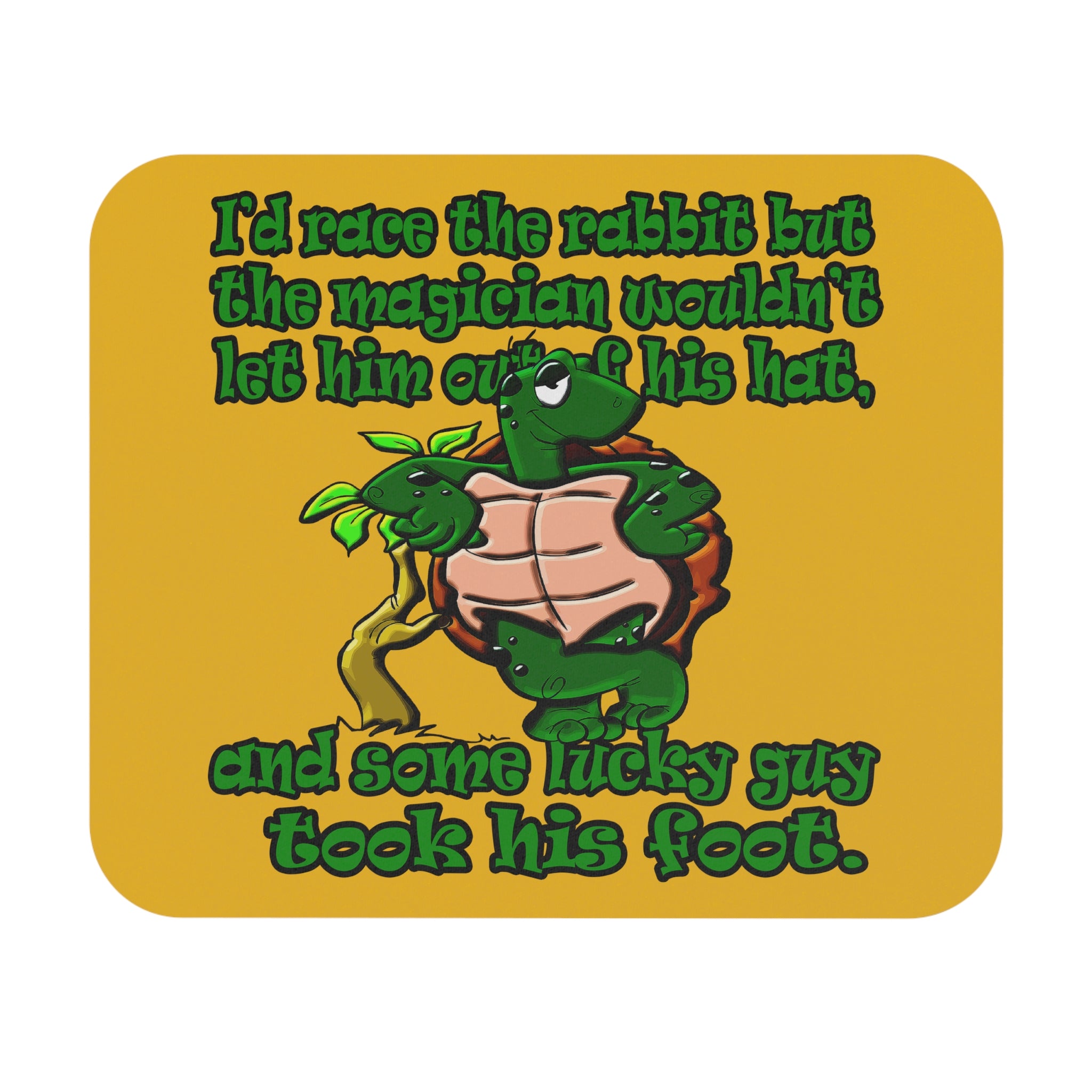 turtle race - Mouse Pad (Rectangle) (yellow)