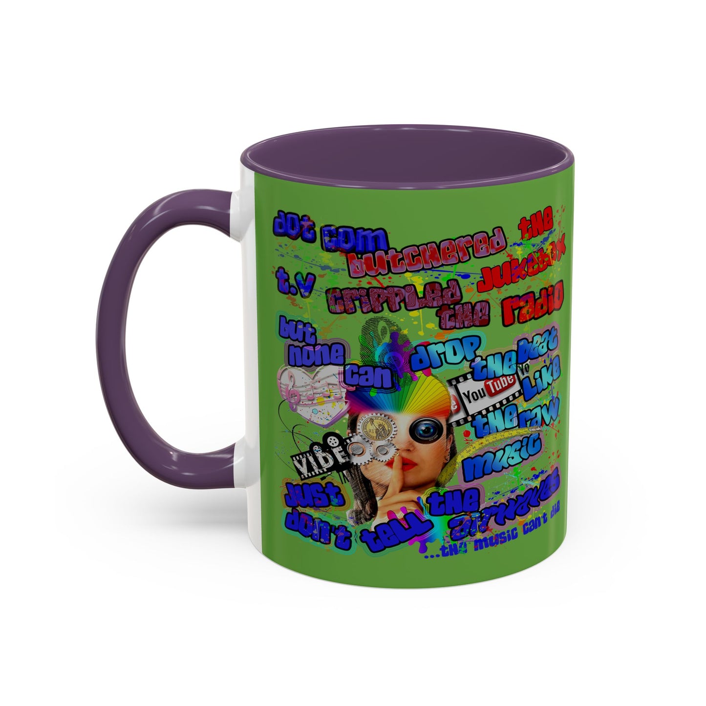 drop the beat - Accent Mug (green)