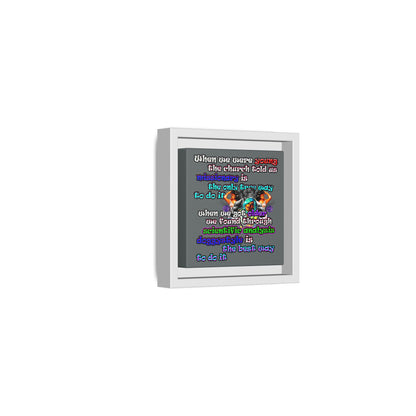 doggystyle - framed canvas art (dark grey)