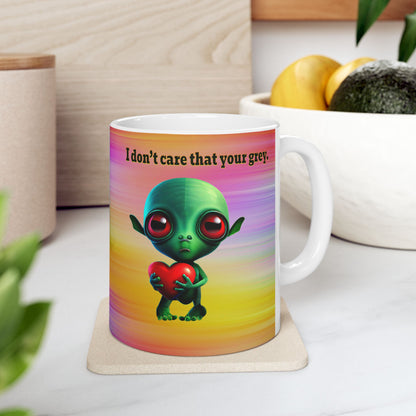 I don't care that your grey - White Mug (color blur)