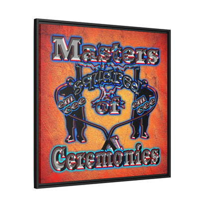 em cee squared - framed canvas art (burnt orange)