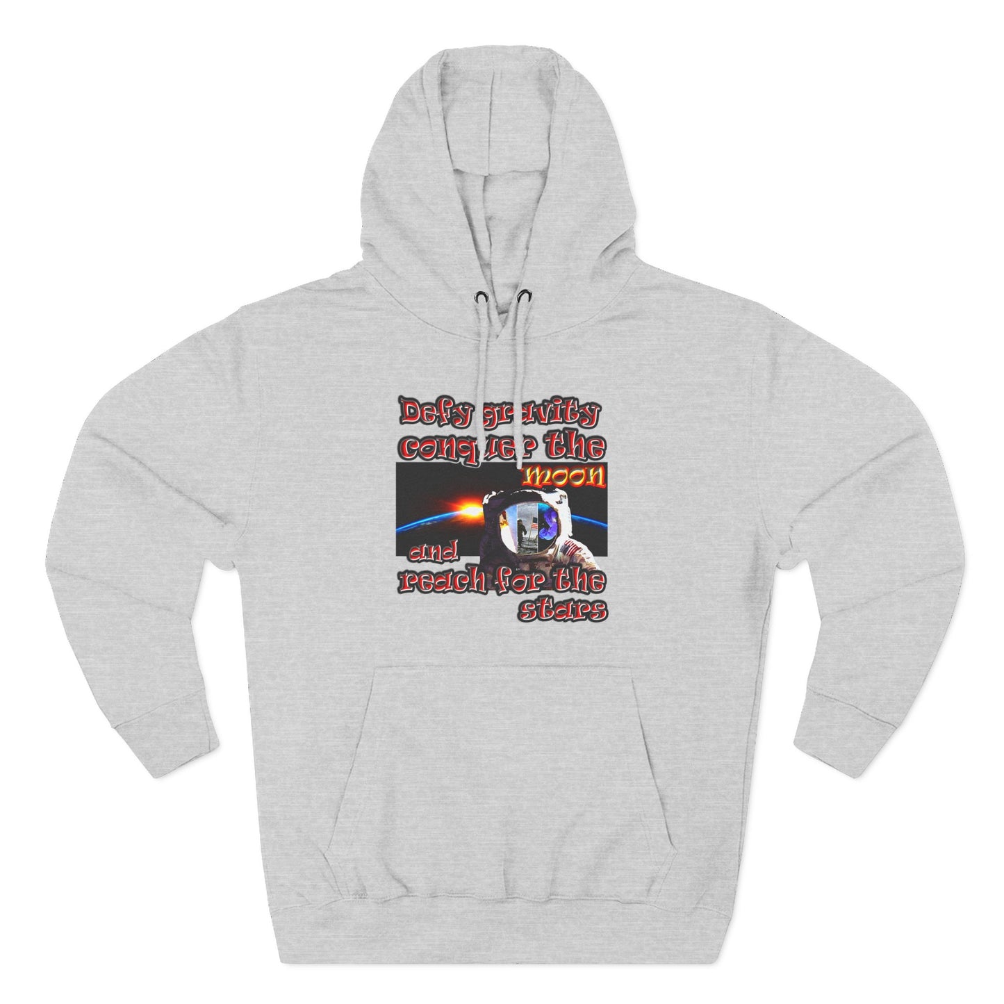 defy conquer reach - Three-Panel Fleece Hoodie