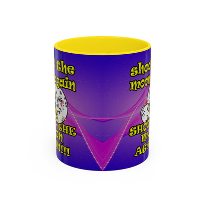 shoot the moon again - Accent Mug (purple-pink wave)