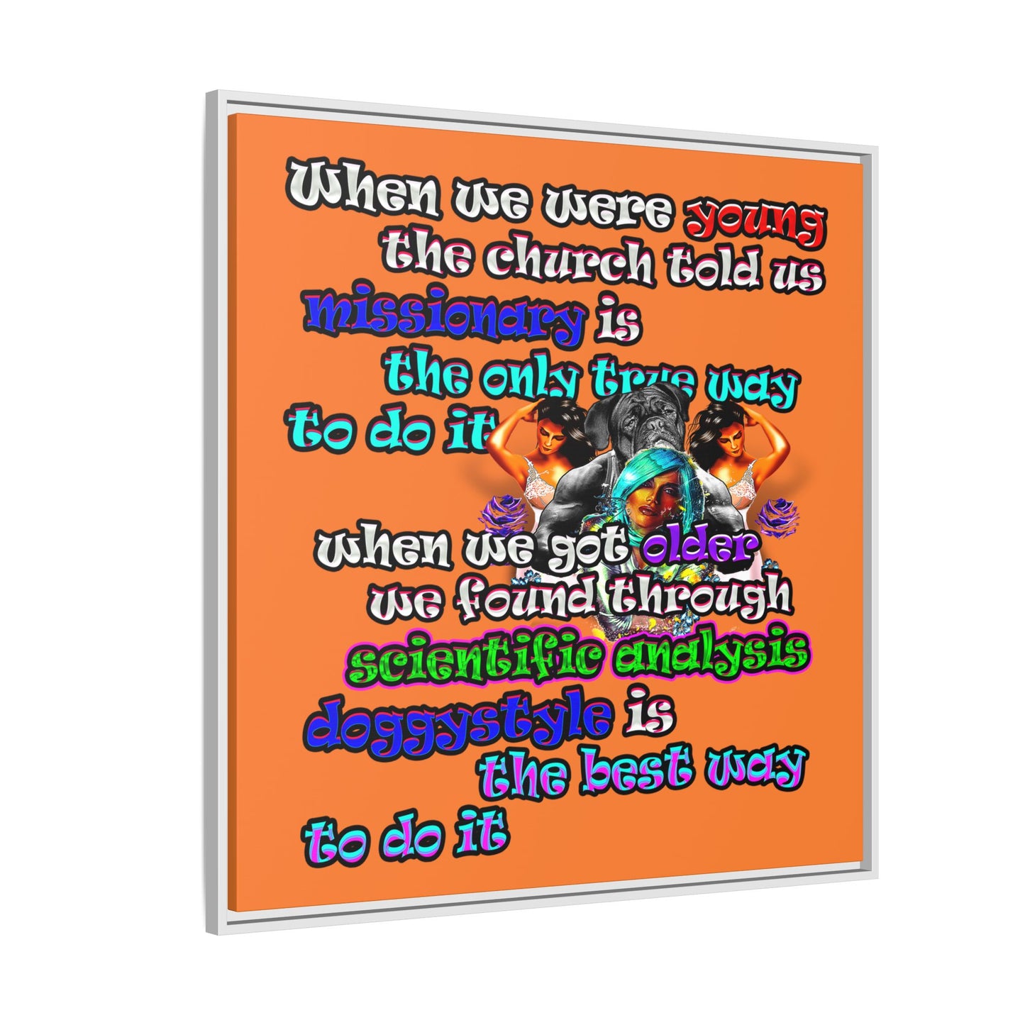 doggystyle - framed canvas art (crusta)