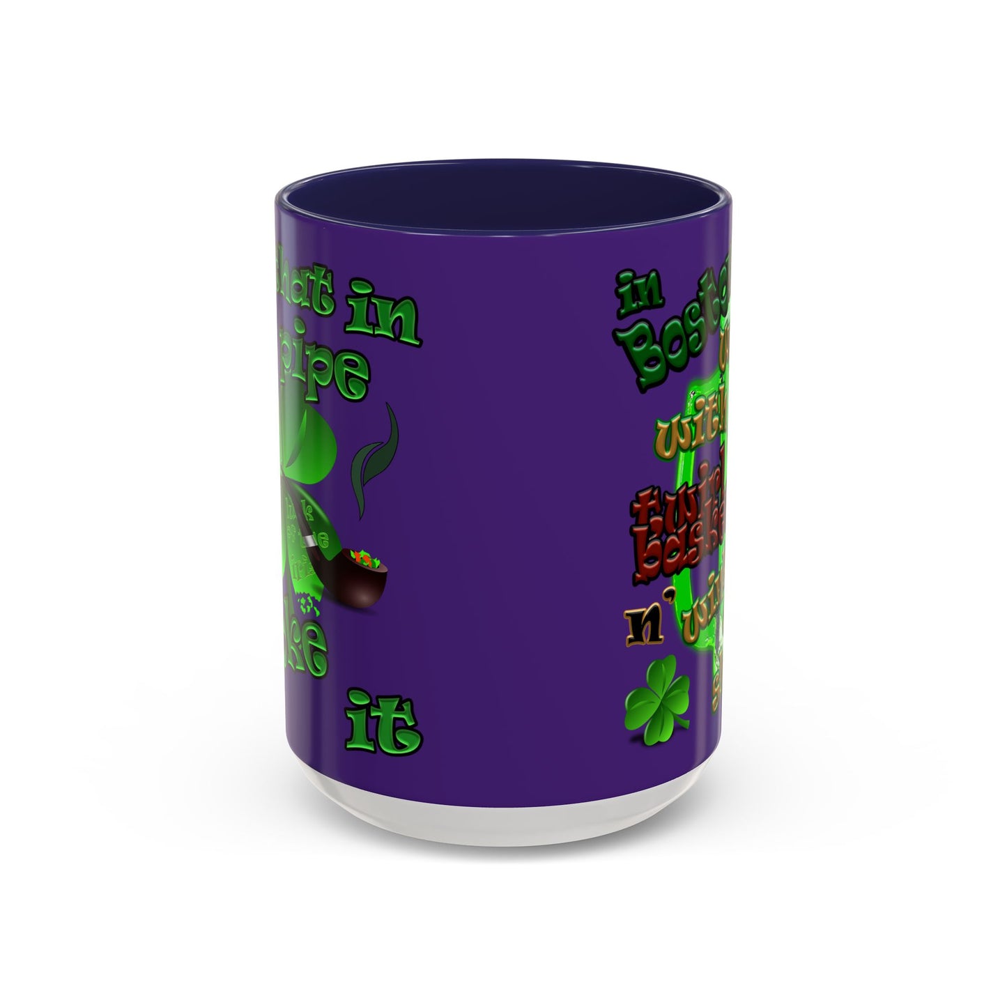 celtics logo - Accent Mug (purple)