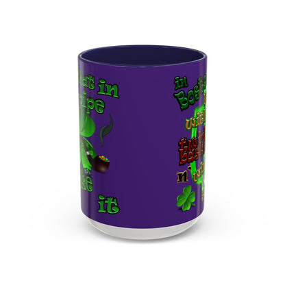 celtics logo - Accent Mug (purple)
