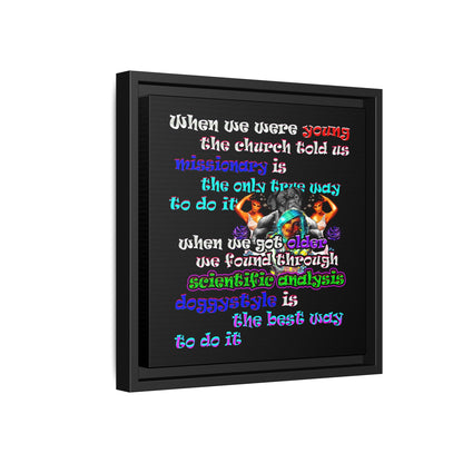 doggystyle - framed canvas art (black)