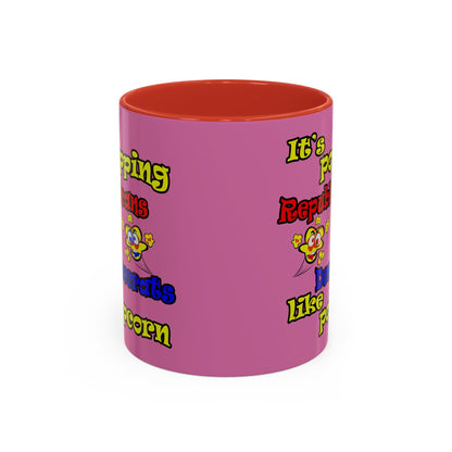 popping like popcorn - Accent Mug (light pink)