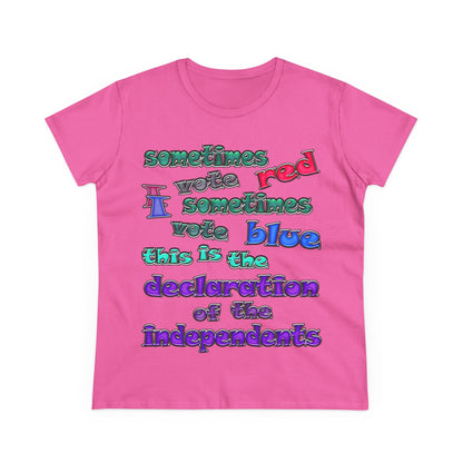 declaration of the independents - Women's Midweight Cotton Tee