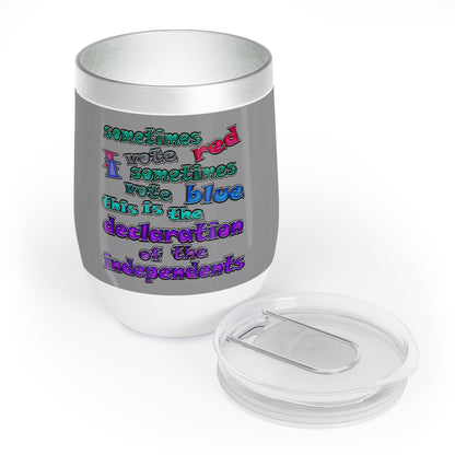 declaration of the independents - Chill Wine Tumbler (grey)